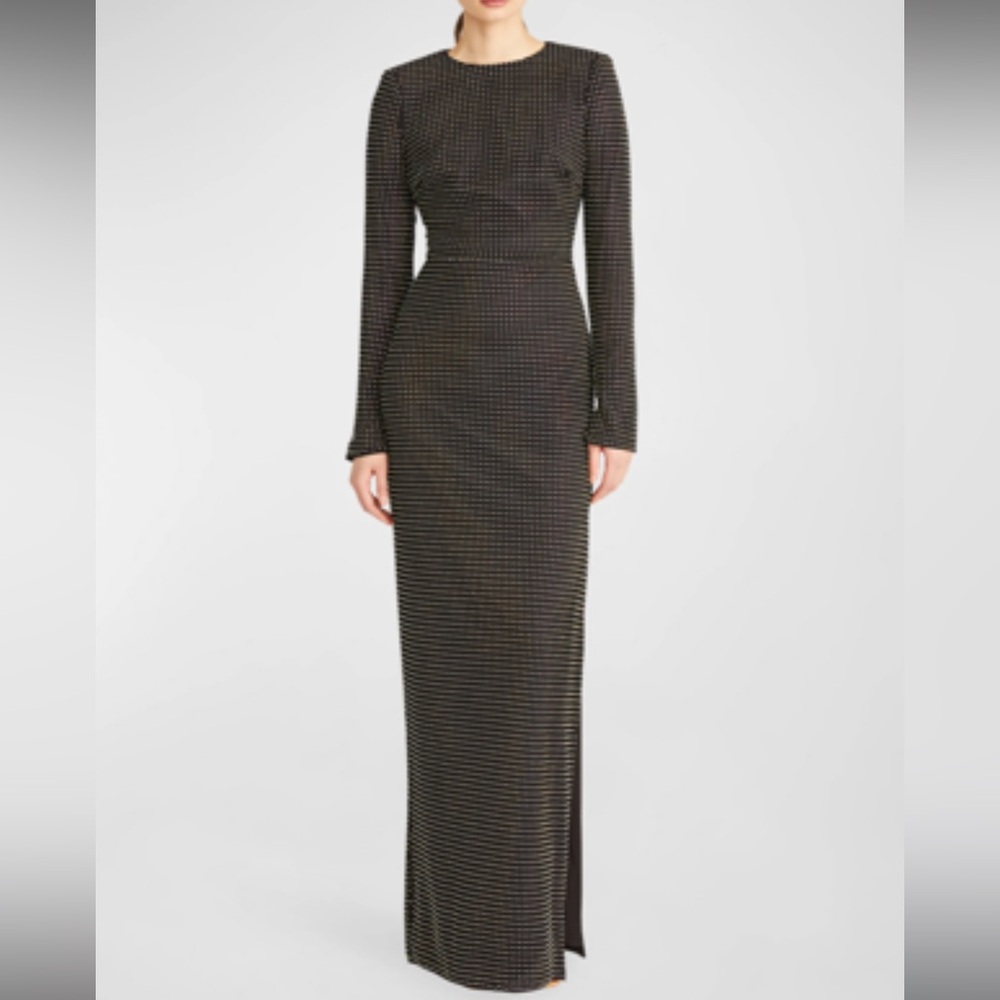 ML Monique Lhuillier Lorelei Crystal Net‎ Gown- NWT